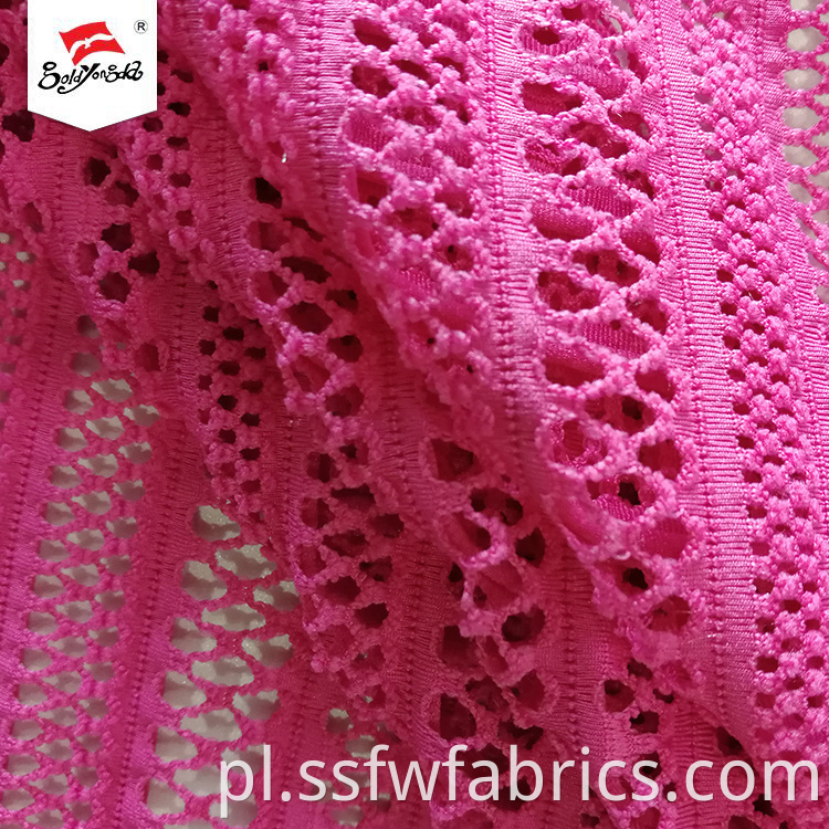 Warm Polyester Spandex Eyelet Fabric